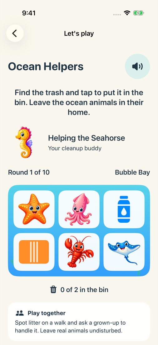 Nature Explorers: an actual Learning Lab Jr. game screen